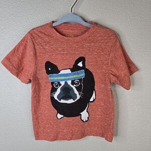 Harper Canyon Red Heathered Boston Terrier Graphic Tee Size 2 Toddler